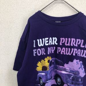 ギルダン tシャツ プリント パープル アメリカ古着 L