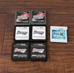 ニンテンドー任天堂 DS 3DS ソフト ポケットモンスター/ポケモン エックス X/ホワイト/ブラック/パール/7点セット動作未確認 中古