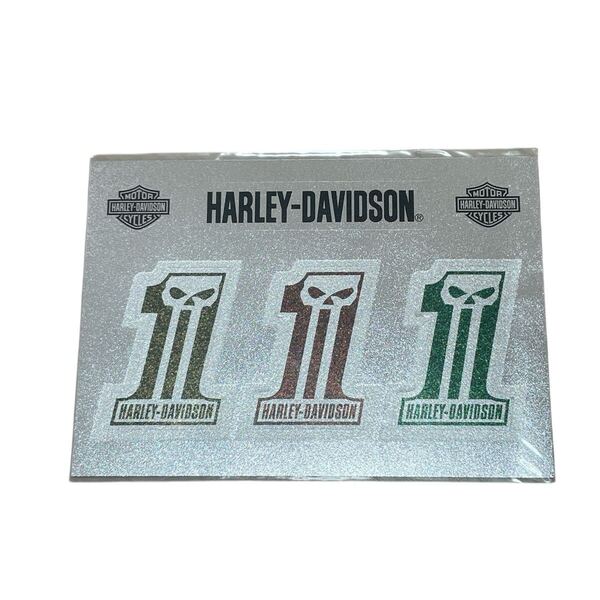 未使用 HARLEY-DAVIDSON ステッカー ハーレーダビッドソン スカル No1 シール 新品 スカル フレーク