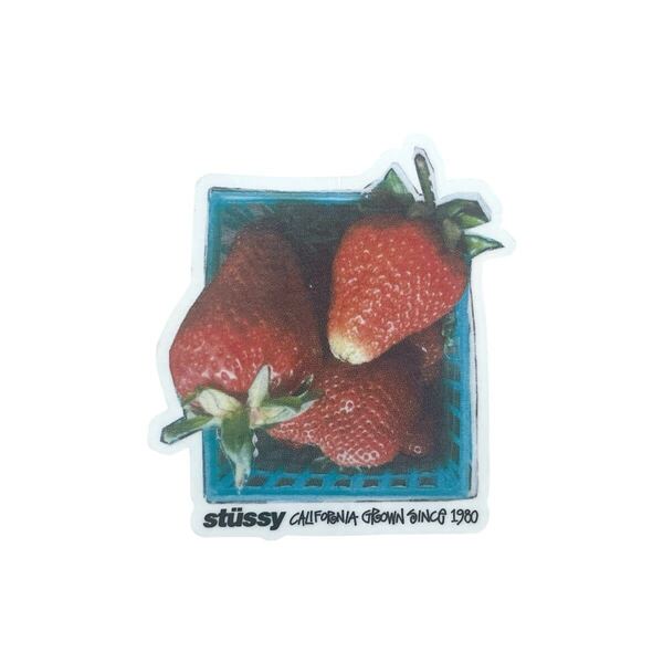 ストロベリー 90s STUSSY ビンテージ ステッカー グッドイナフ 藤原ヒロシ アンダーカバー OLD 黒タグ シール デカール 防水 車 苺