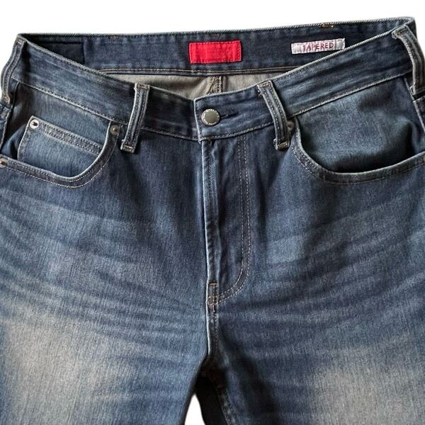 BOBSON E.J W30 S テーパード TAPERED デニム ジーンズ ボブソン スリム ユーズド加工メンズ インディゴ ストレッチ ジョグ