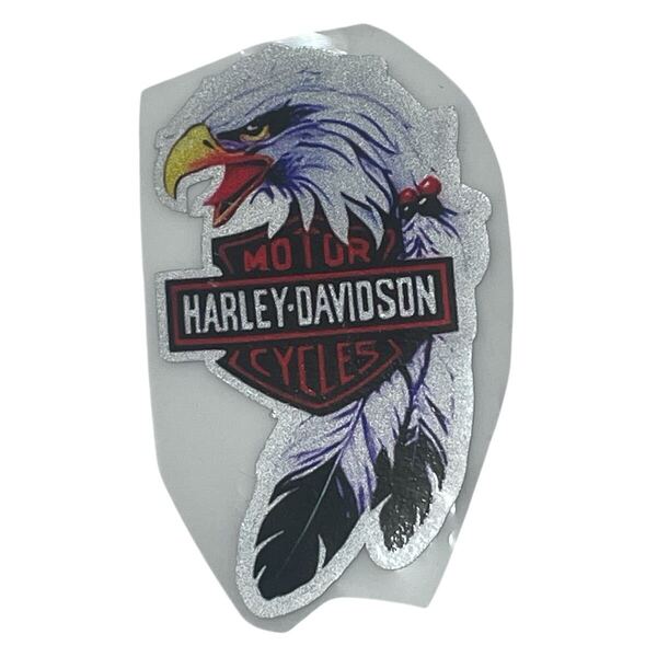 当時物 Harley-Davidson 90s 反射デカール USA ハーレーダビッドソン ステッカー 防水 ヘルメット サドルバック シール イーグル