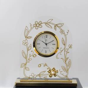 MIKIMOTO ミキモト 置時計 電池新品 新品・未使用品 パール 送料無料(A00224)