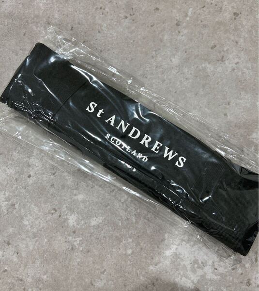 【新品】St ANDREWS/セントアンドリュース ゴルフ アウトドアクッション スタジアムクッション ブラック 未使用 非売品 ノベルティー