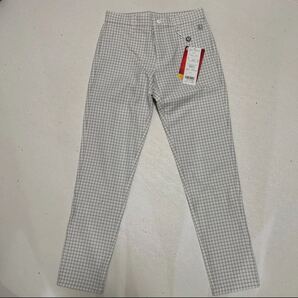 【新品】フットジョイ/Foot Joy ゴルフウェア ミニチェックストレッチパンツ レディース S ホワイト