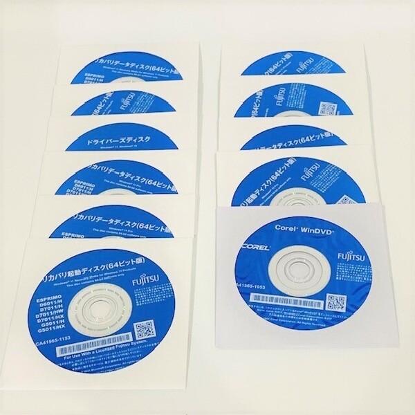 【新品】純正 富士通ESPRIMO Win11Pro Win10Pro リカバリーディスク 11枚組 D6011/H D7011/H D7011/HW D7011/HX G5011/H G5011/HX