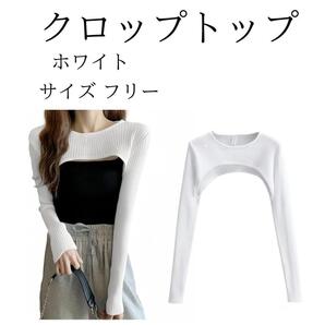【WinsGreat】 レディース ショート丈 クロップトップ ホワイト
