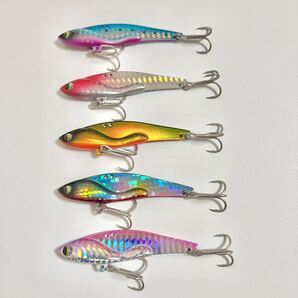 No.18 鉄板 メタル バイブレーション 23g 5色セット 7cm シーバス 青物 ヒラメ