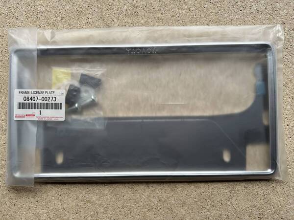 トヨタTOYOTA 純正 デラックス ナンバーフレーム【1枚】 08407-00273