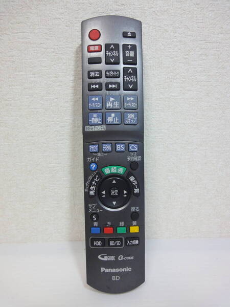 YD Panasonic N2QAYB000188 BDリモコン 赤外線発光確認済