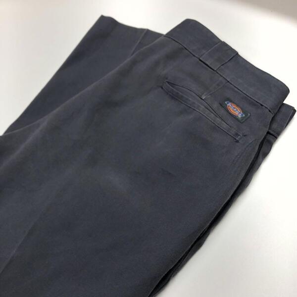 Dickies W35L29 ワークパンツ グレー メンズL