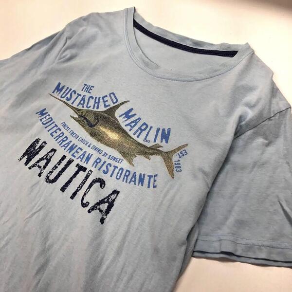 NAUTICA フィッシングTシャツ カジキマグロ 半袖Tシャツ メンズM相当