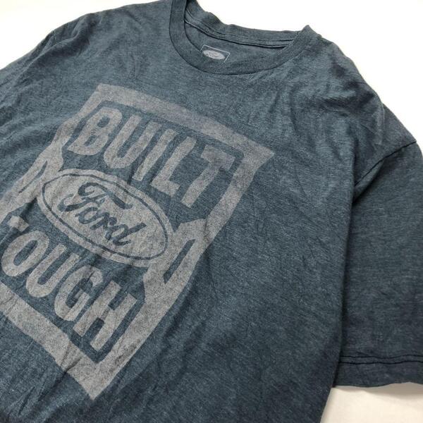 Ford アメ車 ホットロッド ダークブルー 半袖Tシャツ メンズXL