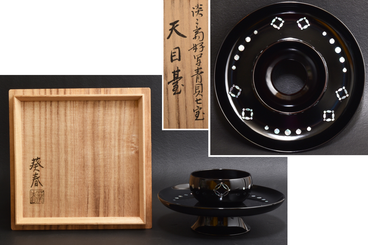 天然木製漆塗 時代漆器 草木花水鳥 螺鈿金蒔絵 四段重箱 共箱