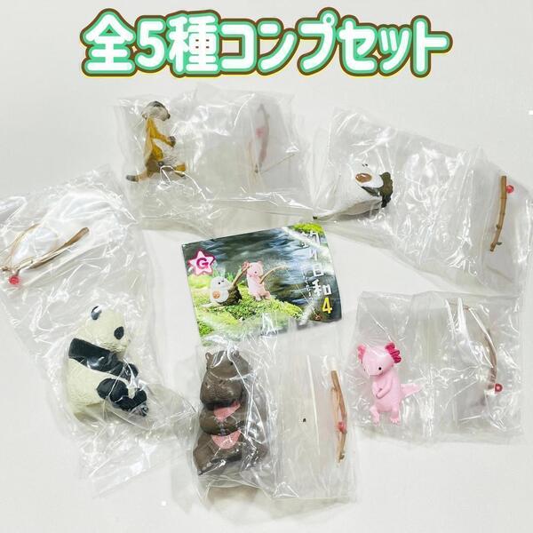 【A-41】ガチャガチャ 釣り日和4 動物たちのひまつぶし 全5種セット 動物【mini】