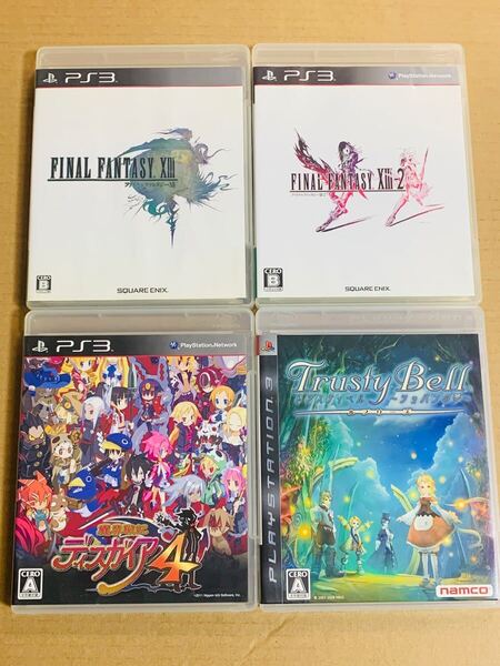 PS3ソフト 4本セット ファイナルファンタジーXⅢ XⅢ-2 魔界戦記ディスガイア4 トラスティベル★プレイステーション3 FF13 (L)