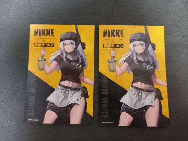 スノーホワイト ポストカード 野郎ラーメン NIKKE 勝利の女神 購入特典 ノベルティ イラストカード メガニケ ニケ