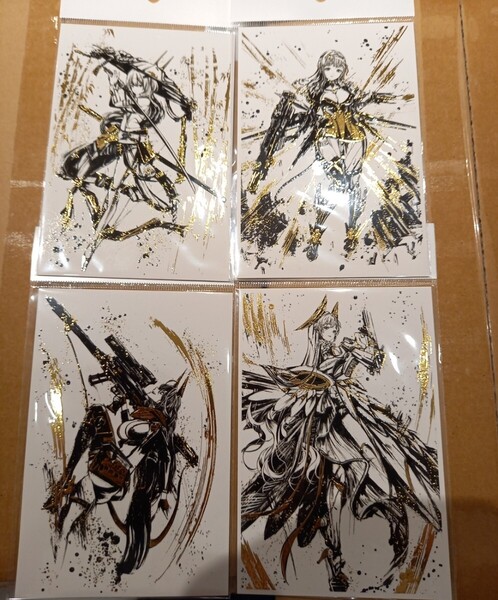墨絵金箔ポストカード ドロシー モダニア 紅蓮 レッドフード NIKKE 勝利の女神 TSUTAYA ツタヤ メガニケ ニケ