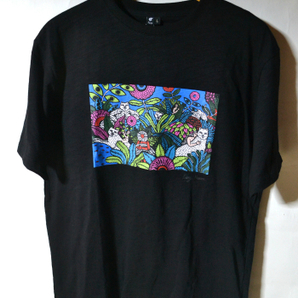 新品 Amina×PLOY KASOM チャイハネ プロイカソム プリントTシャツ 半袖 ブラック L メンズ コラボTシャツ アジアン エスニック 未使用
