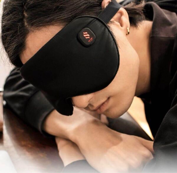 SALUA ホットアイマスク ブラック ワイヤレス 充電式