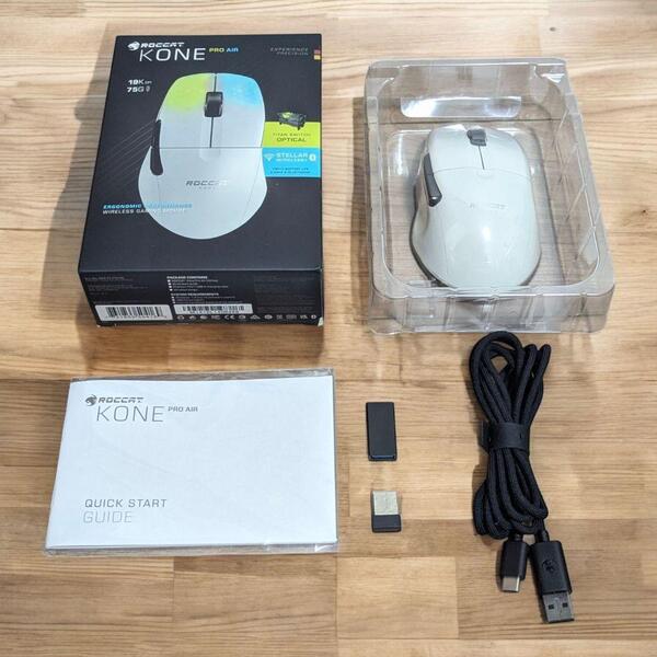 美品 ROCCAT KONE PRO AIR ワイヤレスマウス ホワイト