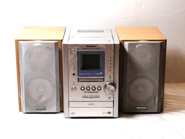 ジャンク Panasonic パナソニック システムコンポ SA-PM47MD CD MD テープ