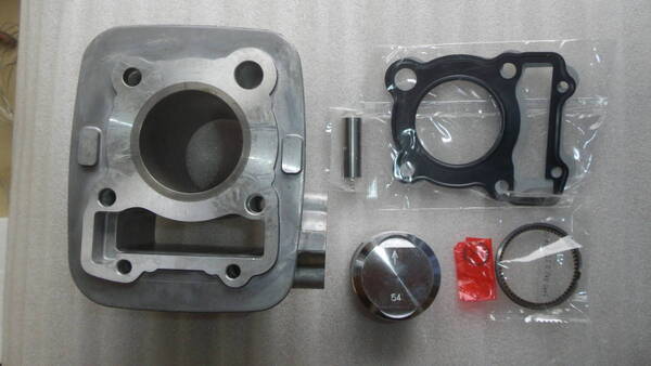 カワサキ KLX125 /Dトラッカー125 補修用 外品(54mm)ピストン&シリンダーブロック セット(ガスケット付)