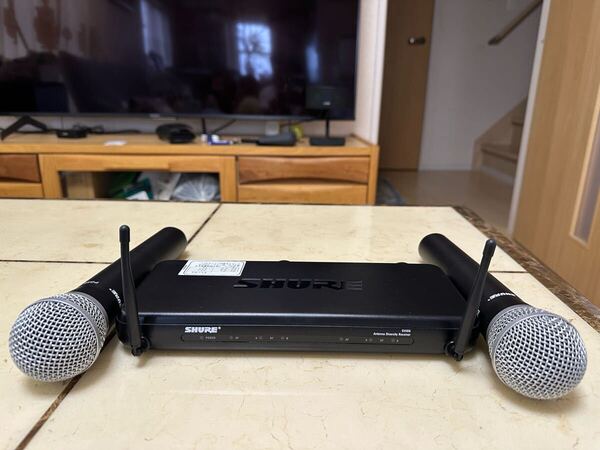 シュアー ワイヤレスマイク マイク2本セット SHURE SVX288/PG58 デュアルボーカルワイヤレスシステム シュア ボーカルマイク ワイヤレス