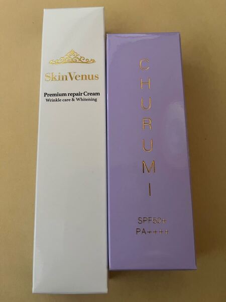 新品未開封 CHURUMI 薬用ファンデーション、スキンヴィーナスホワイトクリームセット チュルミ