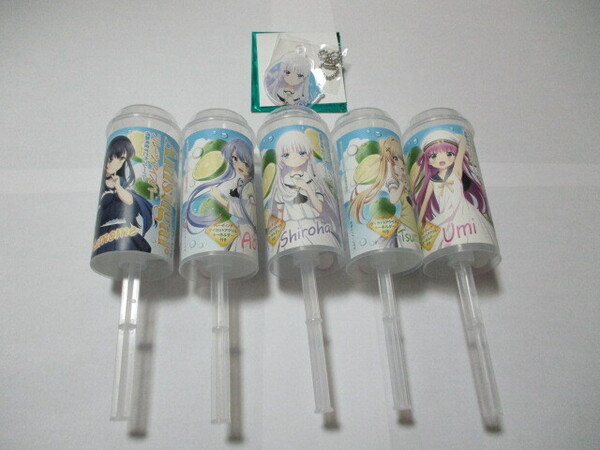 新品 匿名発送 送料無料 最安値 summer Pockets フルーツバー ダイカットキーホルダー鳴瀬しろは +専用容器 全5種 計6点セット