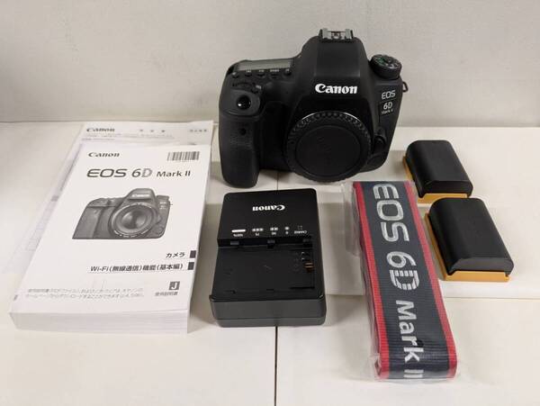Canon デジタル一眼 EOS 6D Mark II ボディ 動作確認済 おまけ純正バッテリー1個予備付