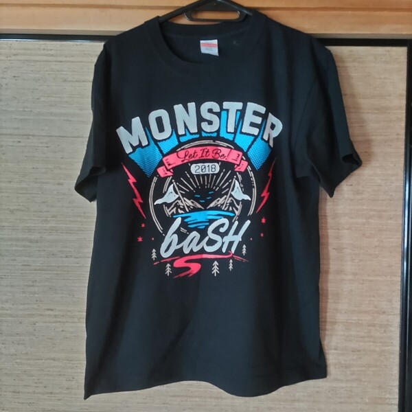 MONSTER BASH モンバス2018 ロックフェスTシャツ United Athle製 ブラック/プリント コットン メンズ サイズ M 中国製 ユーズド品