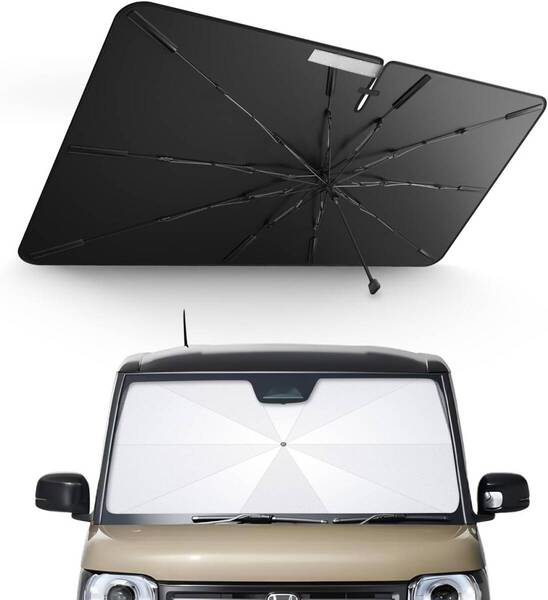 N-BOX 傘式 サンシェード 車 フロント 暑さ対策 遮光断熱 UVカット 折り畳み式 取付・収納簡単 フロントガラス jf1 jf2 jf3 jf4