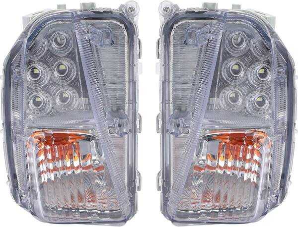 トヨタ プリウス 30系 LED クリア レンズ ウインカー デイライト 左右セット ZVW30 後期 US仕様 (アンバー)