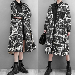 異素材切り替え 2WAY シャツワンピース