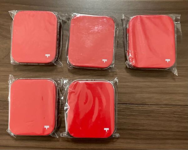 郵便局 ポスト型マグネット ブリキ缶【5個】未使用