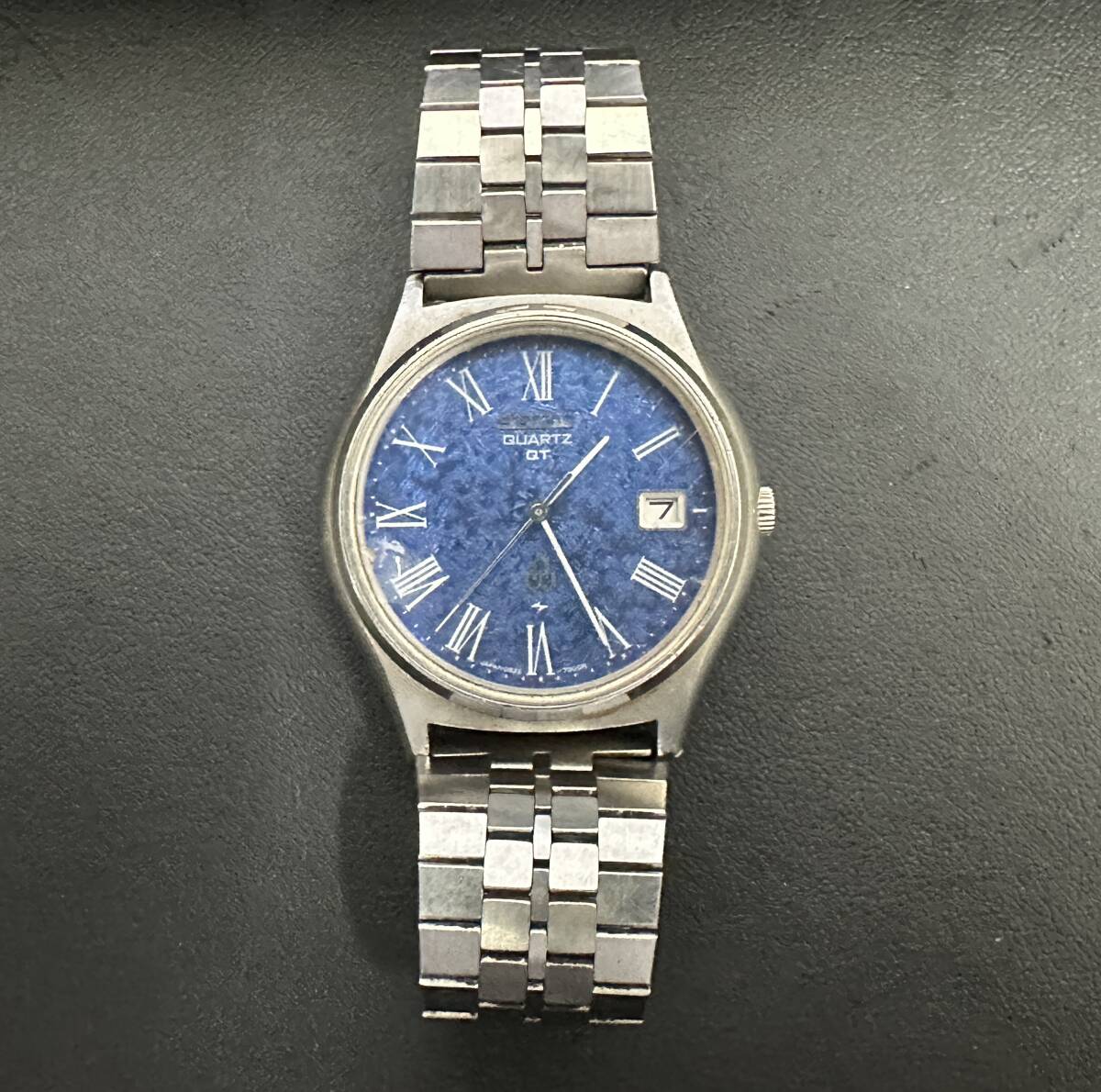 不動品 SEIKO QT 0822-7000-G 青文字盤 メンズ腕時計 Yahoo!オークション -「0822-7000」(セイコー) (さ行)の落札相場