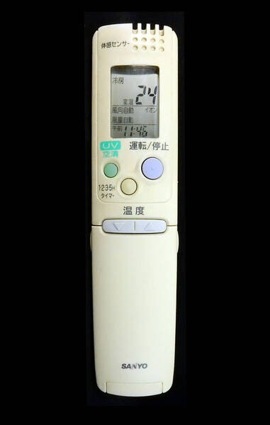 RCS-SP5 サンヨー SANYO 三洋電機 エアコン リモコン■返品可能■送料無料■動作確認済■赤外線テスト写真有■液晶画面写真有@250518 1444