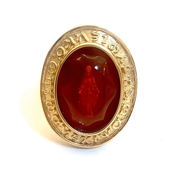 MADARANINGEN マダラニンゲン『OVAL RING 18k gold plated RED(Maria)』サイズ14号 定価34,100円(税込) 新品未使用 送料無料 sukekiyo