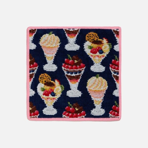 「新品未使用品」フェイラー ハンカチ 和光 パフェ ネイビー 完売商品 FEILER