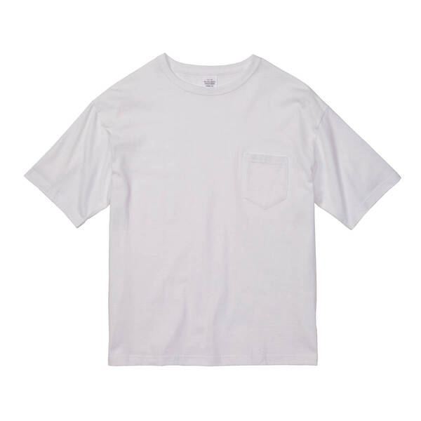 送料無料 新品 ユナイテッドアスレ United Athle ビッグシルエットTシャツ ポケット付 5008-01 5.6オンス ホワイト L