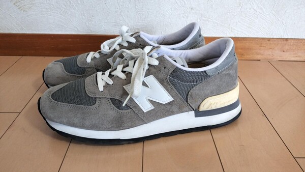 送料無料 美品 ニューバランス990 v1 M990GRY 28cm US10 new balance USA製 グレー