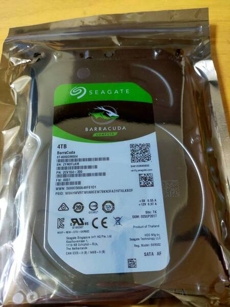 SEAGATE 4.0TB HDD BARRACUDA 正常 ST4000DM004 約58316時間②