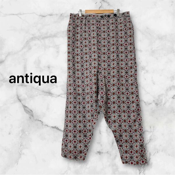 antiqua アンティカ 総柄 サルエルパンツ Mサイズ