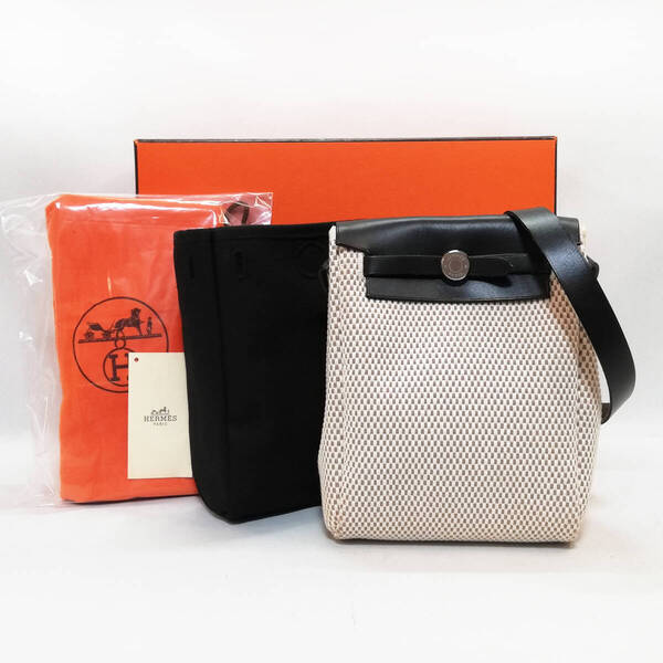【美品】HERMES(エルメス)エールバッグTPM ショルダーバッグ 替えバッグ付き キャンバス 本革 斜め掛け【送料無料】568