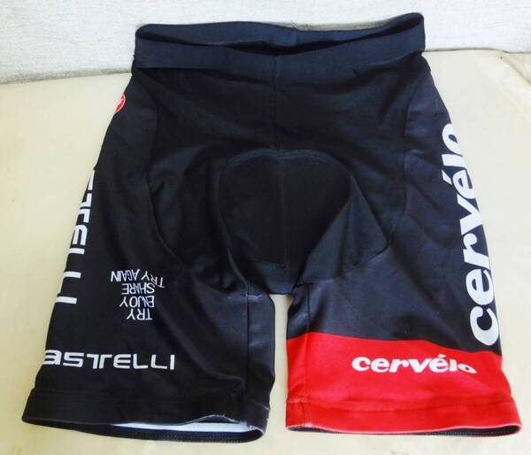 CASTELLI カステリ cervelo サーベロ サイクリングパンツ パット付 Lサイズ 黒×赤 サイクリング ロードバイク