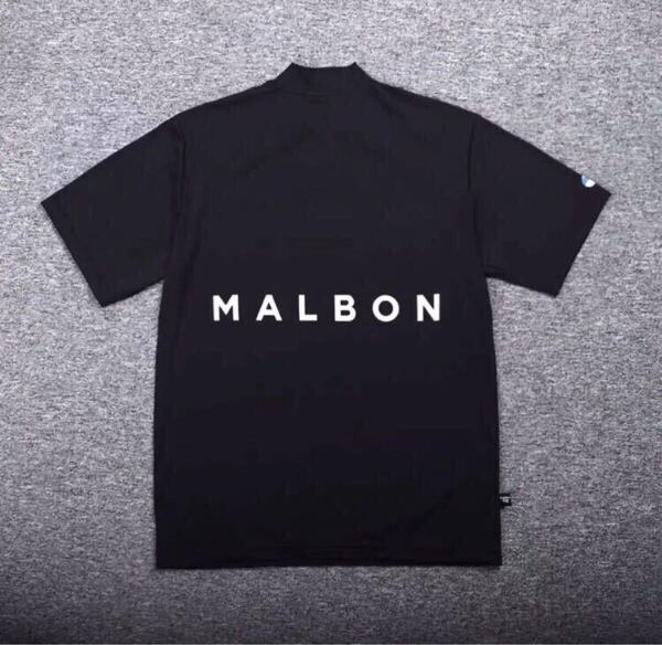 XXL マルボンゴルフ MALBON GOLF ゴルフウエア モックネック 黒 メンズ