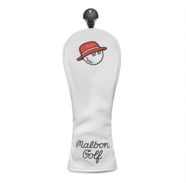 白 FW ヘッドカバー マルボンゴルフ MALBON GOLF