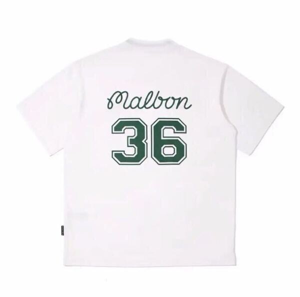 XL マルボンゴルフ MALBON GOLF シャツ モックネック 半袖 ホワイト メンズ