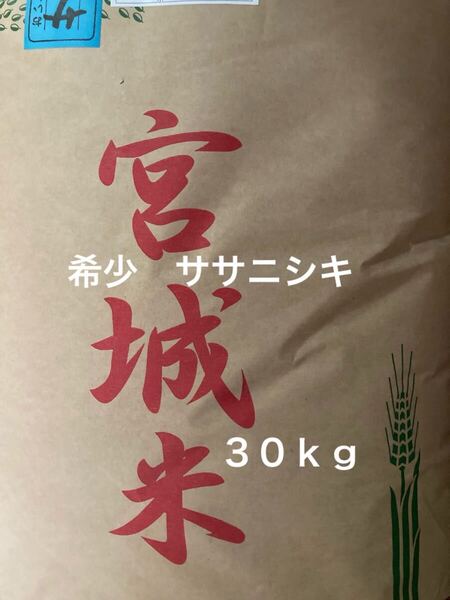 宮城県産 ササニシキ 玄米 30kg 令和6年産
